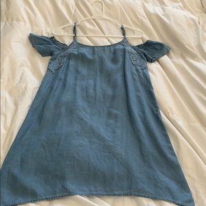Jessica Simpson Off the Shoulder Chambray Dress